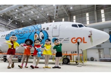 Gol apresenta avião em homenagem aos 60 anos da Mônica